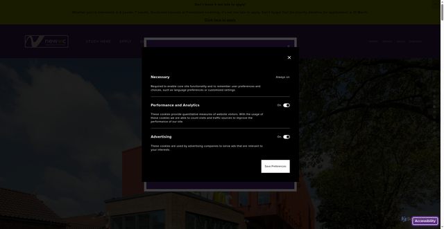 Security scan screenshot of https://www.newvic.ac.uk/