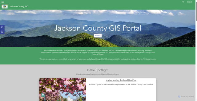 Security scan screenshot of https://gis.jacksonnc.org