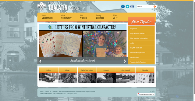Security scan screenshot of https://www.tualatinoregon.gov/