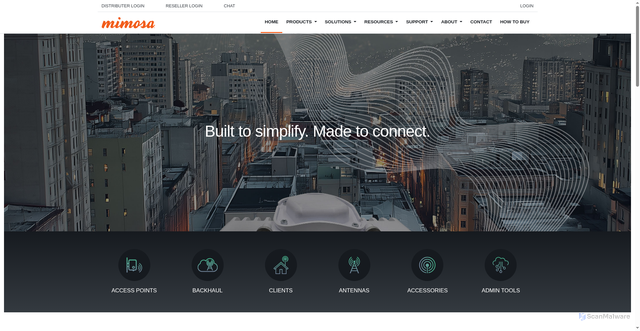 Security scan screenshot of https://mimosa.co