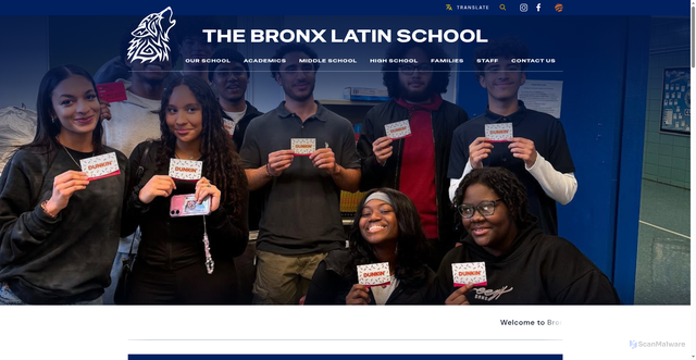 Security scan screenshot of https://www.bronxlatin.com/