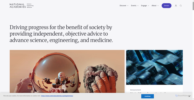 Security scan screenshot of https://www.nationalacademies.org/