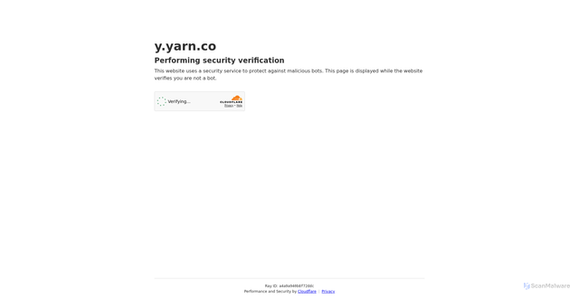 Security scan screenshot of https://y.yarn.co