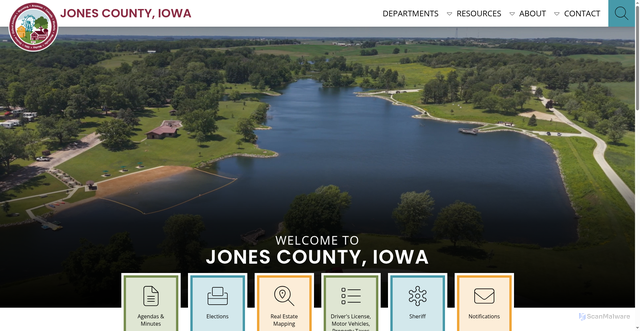 Security scan screenshot of https://www.jonescountyiowa.gov/