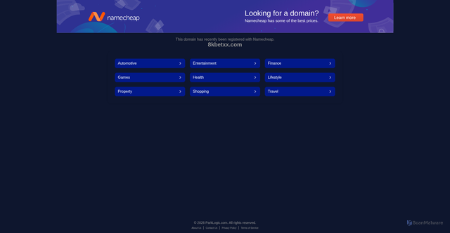 Security scan screenshot of https://8kbetxx.com/