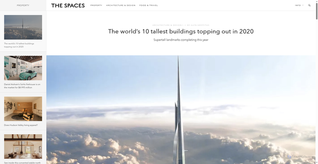 Security scan screenshot of https://thespaces.com/the-worlds-10-tallest-buildings-topping-out-in-2020/