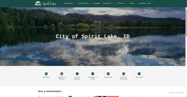 Security scan screenshot of https://spiritlakeid.gov/