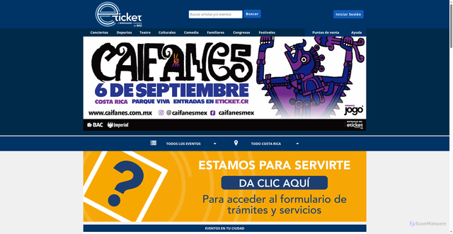 Security scan screenshot of https://cdn.eticket.cr