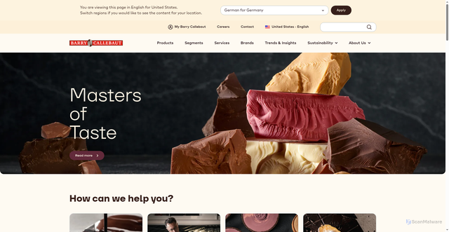 Security scan screenshot of https://www.barry-callebaut.com/en-US/node/4