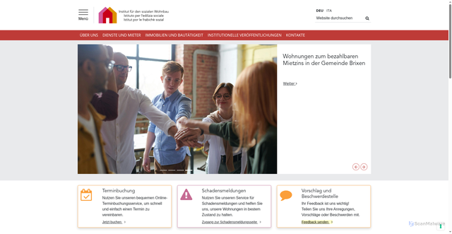 Security scan screenshot of https://www.ipes.bz.it/