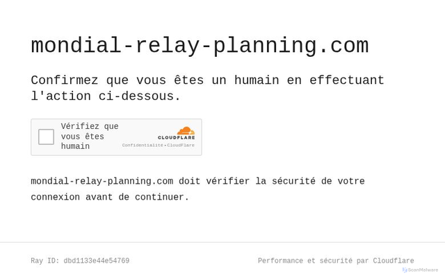 Security scan screenshot of https://mondial-relay-planning.com/captcha