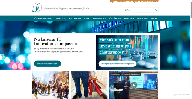 Security scan screenshot of https://www.fi.se/