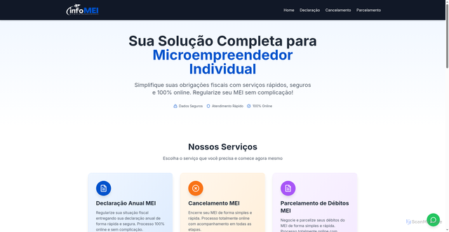 Security scan screenshot of https://www.infomei.com.br/