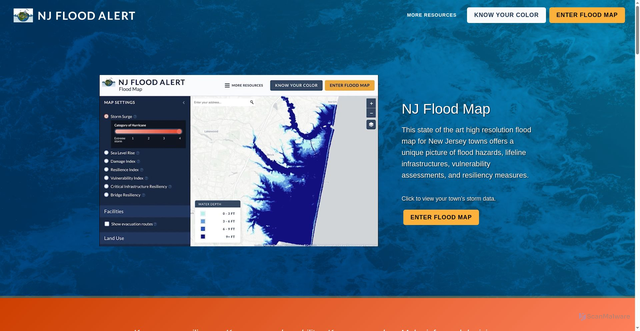 Security scan screenshot of https://njfloodalert.com/