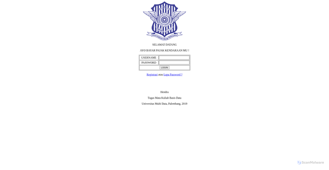Security scan screenshot of http://www.ayobayarpajak.kucinkputih.com/