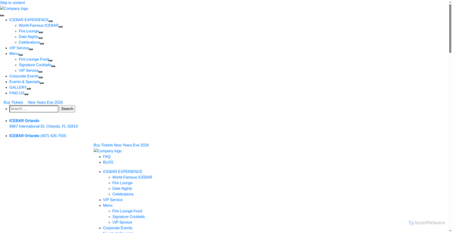 Security scan screenshot of https://icebarorlando.com/