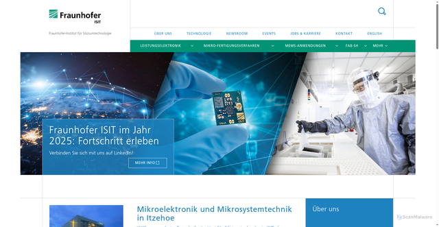 Security scan screenshot of https://www.isit.fraunhofer.de/