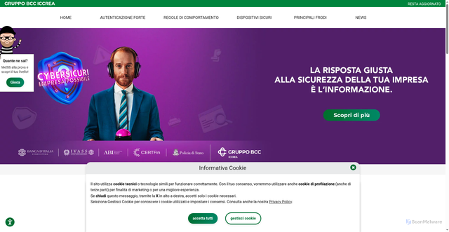 Security scan screenshot of https://stopfrodi.gruppobcciccrea.it/