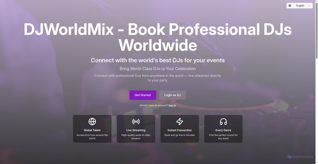 Security scan screenshot of http://djworldmix.com/