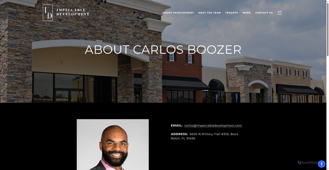 Security scan screenshot of https://impeccabledevelopment.com/agent/carlos-boozer