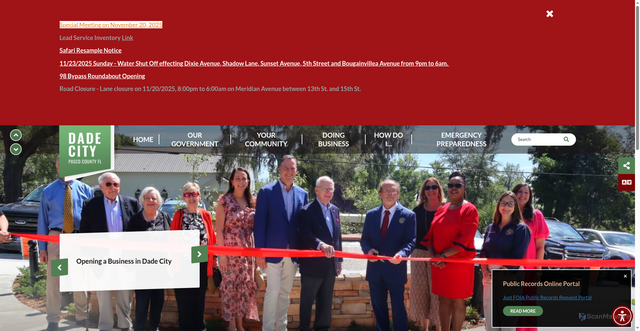 Security scan screenshot of https://dadecityfl.gov/