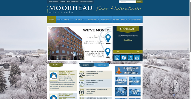 Security scan screenshot of https://moorheadmn.gov/