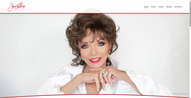 Security scan screenshot of https://www.joancollins.com/
