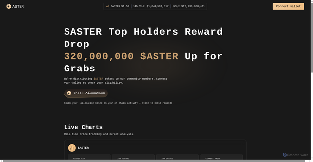 Security scan screenshot of http://aster.event-allocation.org/