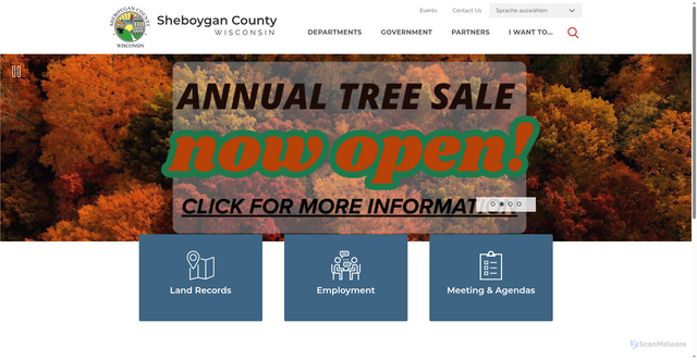 Security scan screenshot of https://www.sheboygancounty.com/