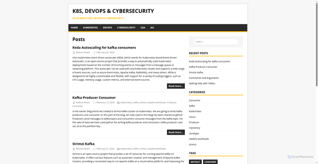 Security scan screenshot of https://k8stutorials.pages.dev/posts/