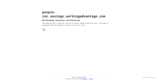 Security scan screenshot of https://people-inc.savings.workingadvantage.com