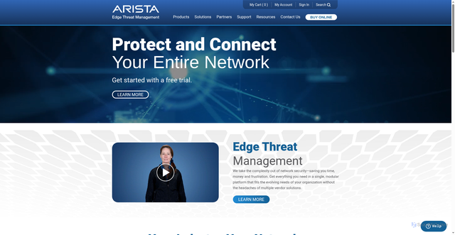 Security scan screenshot of https://edge.arista.com