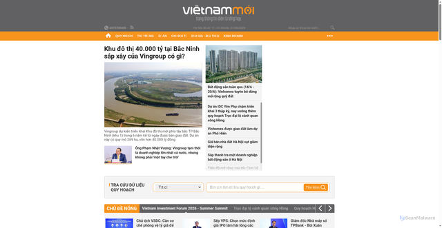 Security scan screenshot of https://vietnammoi.vn