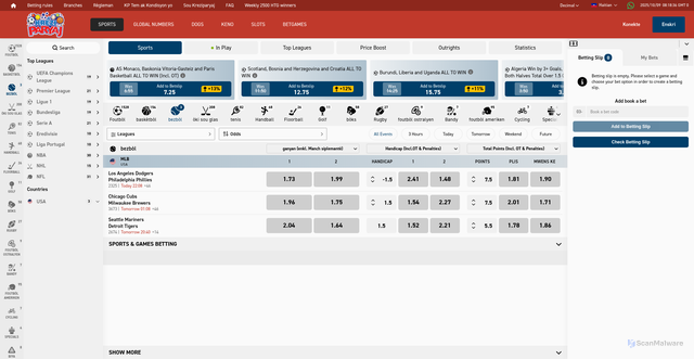 Security scan screenshot of https://kreziparyaj.com/sports/match/baseball/republic-of-korea/kbo-league/ssg-landers-doosan-bears-1161