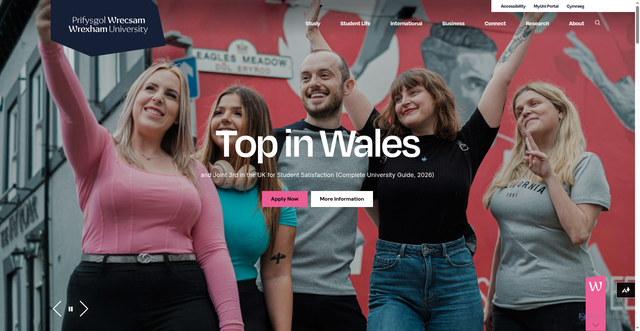 Security scan screenshot of https://wrexham.ac.uk/