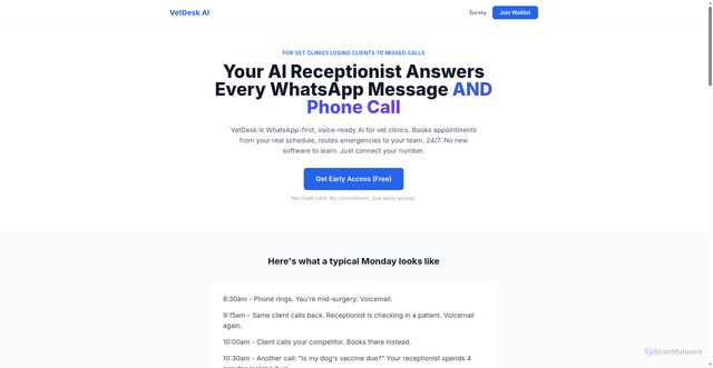 Security scan screenshot of http://vetdesk.pages.dev/