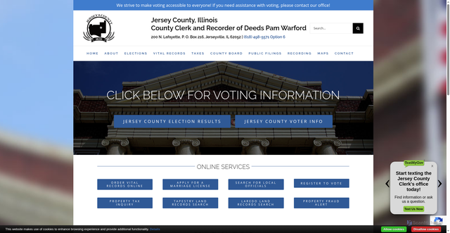 Security scan screenshot of https://jerseycountyclerk-il.gov/