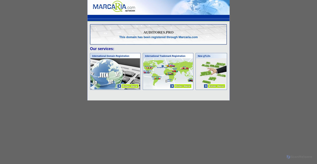 Security scan screenshot of http://auditores.pro/
