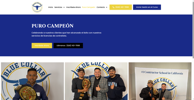 Security scan screenshot of https://licenciabluecollar.com/?p=112