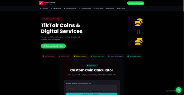 Security scan screenshot of https://tiktokcoinspage-py98uty092.edgeone.app/coinspop.html