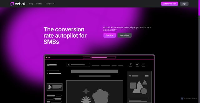 Security scan screenshot of https://ezbot.ai