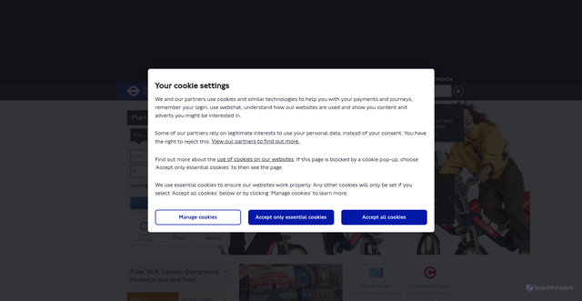 Security scan screenshot of https://tfl.gov.uk/
