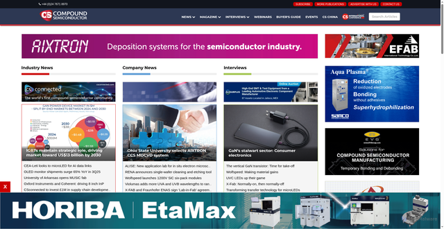 Security scan screenshot of https://compoundsemiconductor.net/