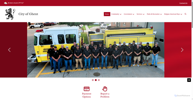 Security scan screenshot of https://ghentmn.gov/