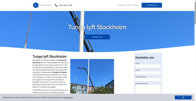 Security scan screenshot of https://tungalyft-stockholm.se