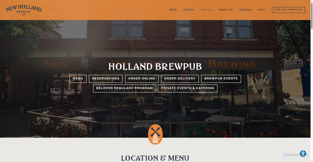 Security scan screenshot of https://www.newhollandbrew.com/location/holland/