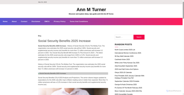 Security scan screenshot of https://annmturnern.pages.dev/nkwvg-social-security-benefits-2025-increase-uqipm/