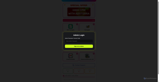 Security scan screenshot of https://signupadminpanel-dpo3az0cs2gp.edgeone.dev/