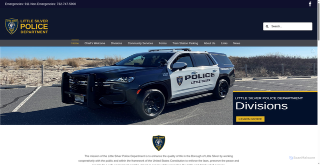 Security scan screenshot of https://littlesilverpdnj.gov/