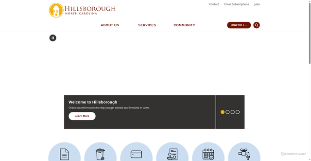 Security scan screenshot of https://www.hillsboroughnc.gov/